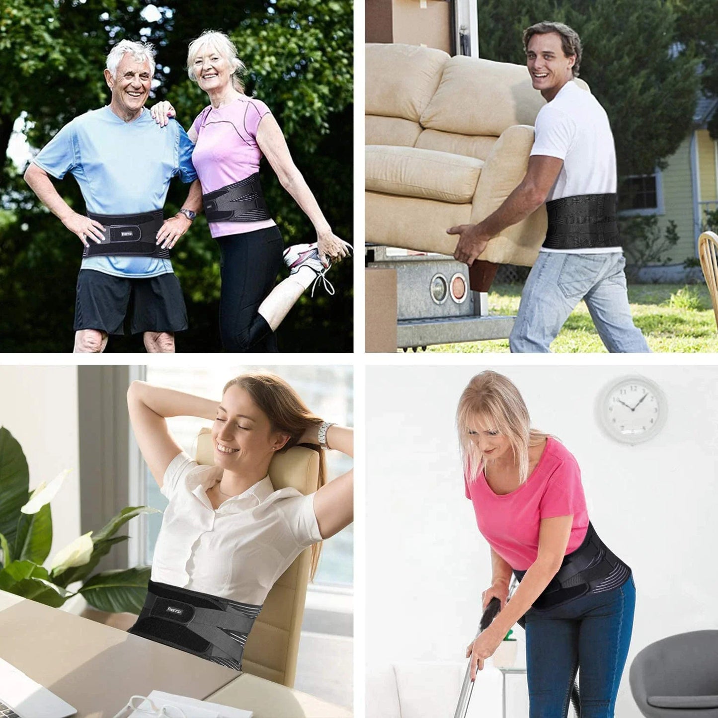 Adjustable Lower Back Brace Lumbar Support Belt for Men & Women – Pain Relief Waist Belt