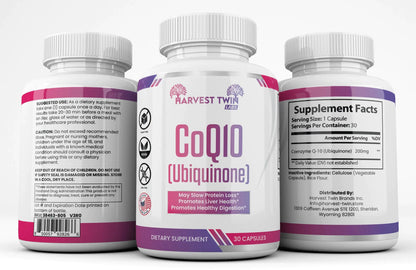 Harvest Twin Labs CoQ10 (Ubiquinone) Supplement for Optimal Health Support